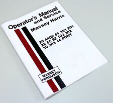 MASSEY HARRIS 22 55 82 102 202 TRACTOR OPERATORS SERVICE MANUAL for sale  Shipping to Canada