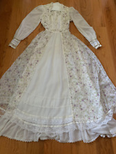 Usado, Maxi Vestido Corsé Vintage Gunne Saxo Lavanda Floral Pradera Encaje S segunda mano  Embacar hacia Argentina