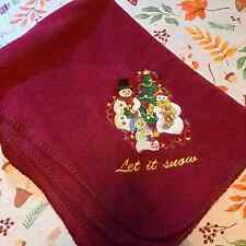 Cobertor de arremesso boneco de neve vintage década de 1990 JCPenney lã vermelha Natal feriado comprar usado  Enviando para Brazil