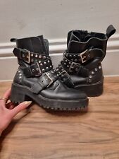 Zara black leather for sale  LONDON