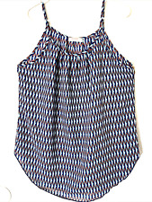 Renee C Spaghetti Strap Top Blouse Made in USA No Size Tag Rounded Hem for sale  Shipping to South Africa