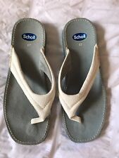 Scholl white leather for sale  LEICESTER
