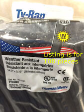 ***100 PACK*** T&B Ty Rap TY28MX 14.2" 50lb UV Black Nylon Cable Tie 100/Bag, used for sale  Shipping to South Africa