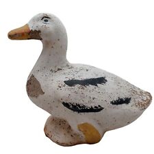 Vintage Duck Sculpture Cement Concrete 5 Inch Small Yard Garden Art Decor, used for sale  Shipping to South Africa