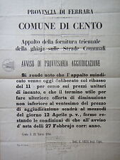 1886 comune cento usato  Imola