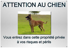 Plaque chien malinois d'occasion  Lapalud