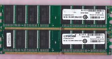 KIT DE MEMORIA RAM DDR1 2GB 2x1GB PC-2700 DDR-333 CRUCIAL/SAMSUNG CT12864Z335.K16TY segunda mano  Embacar hacia Argentina