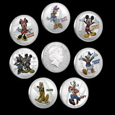 Juego de 7 monedas conmemorativas plateadas de Mickey Mouse y sus amigos - Disney segunda mano  Embacar hacia Mexico