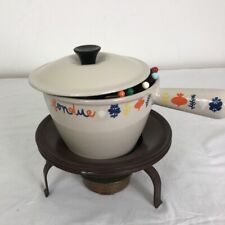 Vintage 1960/70s Le Creuset Fondue Set Cast Iron for sale  Shipping to South Africa