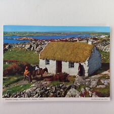 Postcard thatched cottage for sale  LLANDINAM