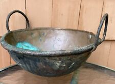 Antique Copper Candy Kettle Large 12" Apple Butter Pot "THIS IS A REAL BEAUTY", used for sale  Beverly