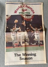 Minnesota Twins World Champs Souvenir Edition Pioneer Press 10-29-1991 Extras for sale  Shipping to South Africa