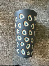 Taza de cerámica tallada en neón multicolor pinta de 5 capas negra y neón segunda mano  Embacar hacia Argentina