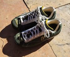 Piloti Prototipo Driving Racing Shoes Size 4 Green Yellow Suede/leather laceup, used for sale  Shipping to South Africa