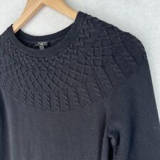 Usado, Suéter TALBOTS PP 0-2 cabo malha jugo mistura de algodão pulôver manga longa preto comprar usado  Enviando para Brazil