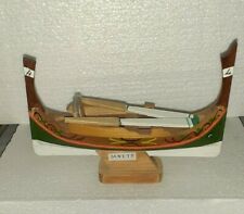Barco a remo vintage modelo de madeira arte popular feito à mão em Malta  comprar usado  Enviando para Brazil