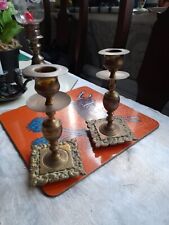 Vintage brass candlesticks for sale  NEWBURY