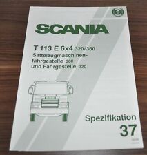 1989 Scania T113 E 320 360 Especificação 37 Caminhão Folheto Prospekt DE comprar usado  Enviando para Brazil