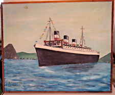 original painting large ship for sale  Pasadena