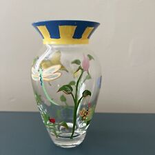 hand painted glass vase for sale  Bellmawr