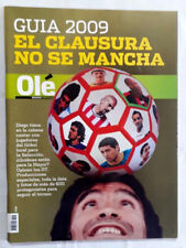 MARADONA - CLAUSURA TORNEO GUÍA DE FÚTBOL 2009 - Revista Ole Argentina segunda mano  Argentina 