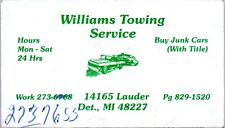Williams towing service for sale  Flushing