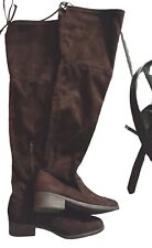 Botas femininas Arezzo acima do joelho marrom tamanho 8.5 camurça usado designer chique comprar usado  Enviando para Brazil