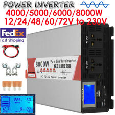 6000W 8000W Max 12V 24V 48V to 230V Onda Sinusoidale Pura Inverter Convertitore , usado comprar usado  Enviando para Brazil