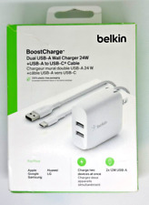 Carregador de parede Belkin BoostCharge 24W duplo USB-A + cabo USB-A para USB-C comprar usado  Enviando para Brazil