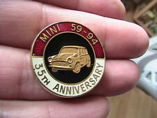 1959 1994 35 YEARS MINI PIN BADGE CLASSIC CAR BMW AUSTIN ROVER COOPER MOTORSPORT, used for sale  BOLTON