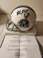 Mini capacete assinado por Robert Kraft certificado de autenticidade New England Patriots Super Bowl XLVI 2012 comprar usado  Enviando para Brazil