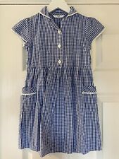 girls blue gingham school dress for sale  SANDY