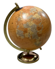 Usado, Mapa del Mundo Globo Latón Antiguo Ornamento Metal Soporte Político Mesa Globo comprar usado  Enviando para Brazil
