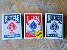 Lote de 3 baralhos de cartas de bicicleta - 2 padrão azul e preto piloto e 1 pôquer vermelho 808 comprar usado  Enviando para Brazil