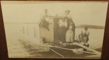 Used, RPPC- Family on large Houseboat-Posing on Shoreline- USA Circa 1907- for sale  Shipping to South Africa