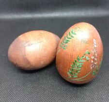 Two wooden eggs for sale  TUNBRIDGE WELLS