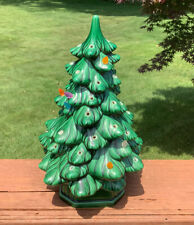 Vintage 12” Holland Mold Ceramic Christmas Tree~Missing Bulbs/Pegs and Cord~ for sale  Whitehall