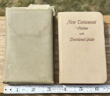 Vintage WWII 1940’s Soldiers Pocket Bible New Testament Psalms Devotional Guide for sale  Shipping to South Africa