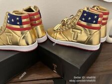 Sapatos Bold Gold MAGA 2024 - Destaque-se com o design Never Surrender Donald T!, usado comprar usado  Enviando para Brazil