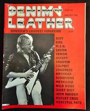 Revista Denim & Leather edição #4 junho/julho 1984 apresentando Metallica, KIss, Riot comprar usado  Enviando para Brazil