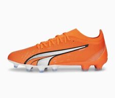 Chuteiras de futebol masculinas Puma Ultra Match FG/AG tamanho 7.5-13 laranja branco novas 107217-01 comprar usado  Enviando para Brazil