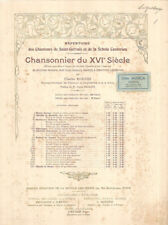Chansonnier xvi siècle. usato  Italia