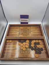 Juego de tablas de backgammon hechas a mano piezas de madera de mesa de ajedrez juego de dados segunda mano  Embacar hacia Argentina
