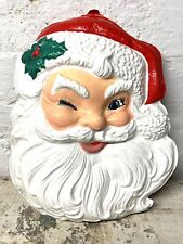 ✨Rare Vintage 1960s Christmas Light Embossed Blow Mold Santa Face Head 19”✨, used for sale  Shipping to Canada