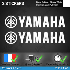 2 Stickers pour YAMAHA Blanc Brillant Moto Sport Tuning Racing Quad Logo Adhésif d'occasion  Marseille II
