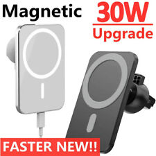 Suporte magnético de telefone carregamento rápido 30W atualizado carregador de carro sem fio suporte de ventilação comprar usado  Enviando para Brazil
