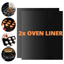 2 Heavy Duty Teflon Oven Liner Protector Sheet Mat Reusable Non Stick BBQ Cooker for sale  Shipping to South Africa