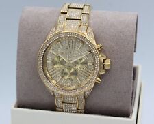 NOVO RELÓGIO FEMININO AUTÊNTICO MICHAEL KORS WREN CRONÓGRAFO DOURADO CRISTAIS MK6355 comprar usado  Enviando para Brazil