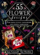 55 Flower Designs: For Cross Stitch, Canvaswork and Crewel Embroidery By Jane G segunda mano  Embacar hacia Mexico