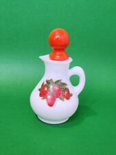Vintage Strawberries and Cream bath foam, Avon. Empty Milk Glass 4 fl oz for sale  Shipping to South Africa